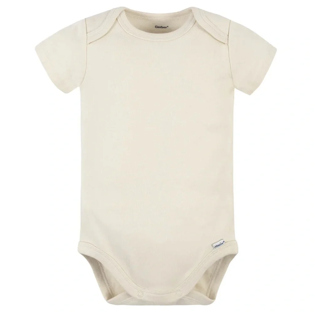 Gerber Tan Short Sleeve Onesie Bodysuit